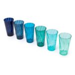 LIVIVO 6-Pack 600ml Plastic Tumblers, BPA Free, Stackable Teal