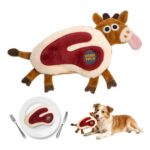 LLParty Interactive Dog Toy – Steak Design
