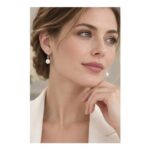 LUMA Lan 10mm Freshwater Pearl & Zircon Sterling Silver Drop Earrings