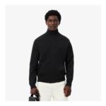 Lacoste Double Face Jersey Commuter Zipped Sweatshirt – Black