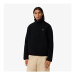 Lacoste High Neck Sherpa Jacket – Black