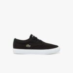 Lacoste Mens Canvas Low-Top Trainers – Black (Size 7)
