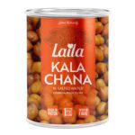 Laila Kala Chana in Salted Water 400g, Pre-Cooked Black Chickpeas Tinned, Vegan & Vegetarian (£0.40 / £0.38 max S&S)