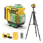 Laser Level with Tripod, 4×360 Self-Leveling, 16-Line Green, Outdoor