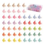Lectnore 50Pcs Mini Butterfly Hair Clips, Multicolor