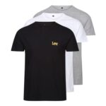 Lee Larkin Mens T-Shirt Black/White/Grey UK