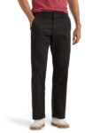 Lee Mens Extreme Motion Flat Front Straight Trousers (Black, 30W/30L)