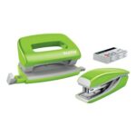 Leitz Mini Stapler & Hole Punch Set, 10-Sheets, Staples Included