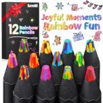 Lenski Rainbow Pencils 12 Colouring Drawing Pencils, Stocking Fillers Kids