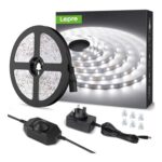Lepro 5M LED Strip Light, Cool White 6000K,
