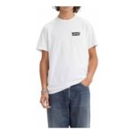 Levis Mens Graphic Crewneck Tee, White, Size M