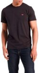 Levis Mens T-Shirt Classic Housemark with Crew Neck, Mineral Black Standard Fit
