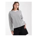 Levis Vintage Long Sleeve Tee with Stripes in Black