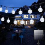 Lezonic Solar Garden Lights Outdoor, 50 LED 7M/24Ft Solar String Lights