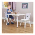 Liberty House Toys Bear Table and Two Chairs Set, White