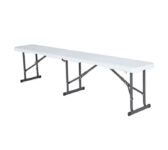 Lifetime 80305 6 Ft/1.83 M Fold In Half Bench, White, 9.8cm 96cm 30.5cm