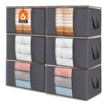 Lifewit 60L Foldable Under-Bed Clothes Storage Bags, 6-Pack