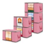 Lifewit Clothes Storage Bags – 6 Pack – Pink