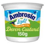 Light Low Fat & Reduced Sugar Custard Dessert Snack Pot 150g – 4 for £2