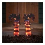 Lights4fun Halloween Witch Leg Stake Lights – 45cm