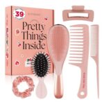 Lily England Hair Brush Set for Teens Rose Gold Gift
