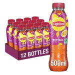 Lipton Tropical Ice Tea 500ml Bottle 12 Pack Low calorie soft drink, 100% black tea extract (£12.41 / £11.10 max S&S)