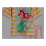 Little Mermaid Ariel Stripe Tee and Running Short Set