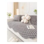 Living and Home Non-Slip Faux Plush Sofa Protector Small