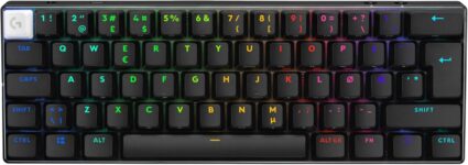 Logitech G PRO X 60 LIGHTSPEED Wireless Gaming Keyboard, QWERTY Pan Nordic Layout, Tactile – Black