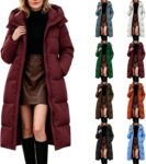Long Winter Coats for Women UK Longline Puffer Coat Down Jacket with Hood