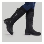 Lotus Womens Jennifer Knee High Boots – Black