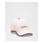 Lululemon Classic Ball Cap – Cotton Canvas – Natural/Cranberry Charm
