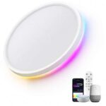 LuminexDesigns 24W Smart RGB LED Ceiling Light, 30cm Round, Dimmable with Remote & Alexa