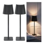 LuminexDesigns Cordless Rechargeable LED Table Lamp Black Vela TL02