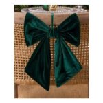 Luxe Green Velvet Bow – 25 X 24cm