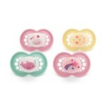 MAM Original Day and Night Pacifiers, 6-18m, 4-Pack, Pink