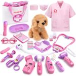 MELAND Doctors Set for Kids, Vet Pretend Play Set for 3-6 Kids – Pink/Blue – Prime Exclusive. Sold by Laura Hommies FBA