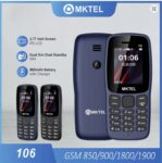 MKTEL 106 Feature Phone 1.77 Display 800mAh Battery Dual SIM Dual Standby Strong Torch MP3 MP4 FM Radio Bluetooth GPRS(£8.27 Welcome price)