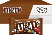 M&MS Milk Chocolate Bitesize Sweets Snack Bags Bulk Multipack Box, 24x45g