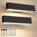 MOITA Rechargeable Wall Lights, Battery Operated Wall Sconces with Remote