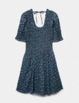 M&S Womens Pure Cotton Floral Mini Shirred Dress – various sizes – free C&C