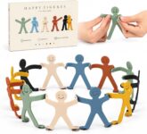 Magnetic People Happy Figures, 12 Pack Bendable Silicone Travel Games