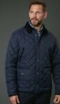 Maine Navy Cord Collar Diamond Quilted Jacket – w/Code