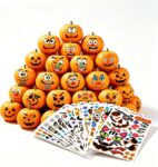 Make 48 Faces Large Happy Halloween Pumpkin Face Stickers (Type-Hallowmas)