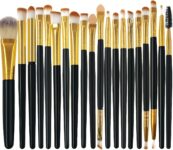 Makeup Brushes ZHIYE Make up Brush Set 20 PCs Professional Face Eyeliner for Foundation Blush Concealer Eyeshadow with Travel Good Black