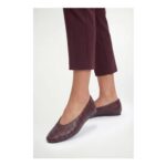 Malia Faux Leather Woven round Toe Ballet Flats