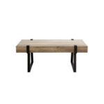 Malma Coffee Table – Wood Effect with Black Metal Legs