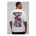 Man Black Oversized Spider Man License Print T-Shirt