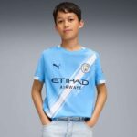 Manchester City 25/26 Youth Football Jersey / Shorts (Sizes 5Y – 16Y) – with DFC / HSC / DFT code