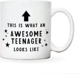 Manta Makes 10oz White Ceramic Teenage Boy & Girl Mug, Perfect for Christmas, Birthdays, or Special Occasions